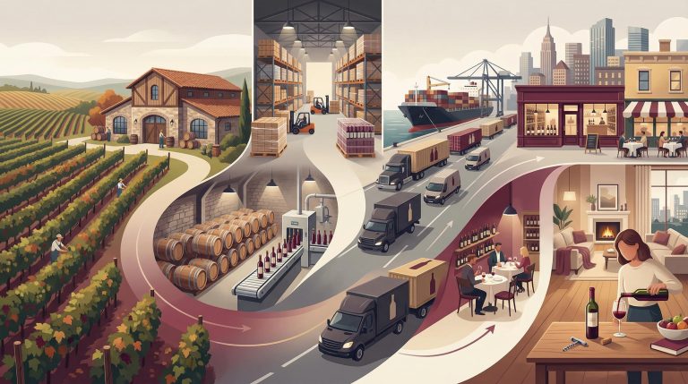 Entre vinhedo e taça: a jornada do vinho até o consumidor